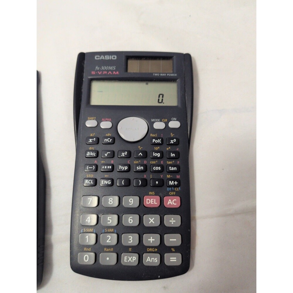 Casio FX-300MS S-VPAM Solar Scientific Calculator w/ Cover Tested.